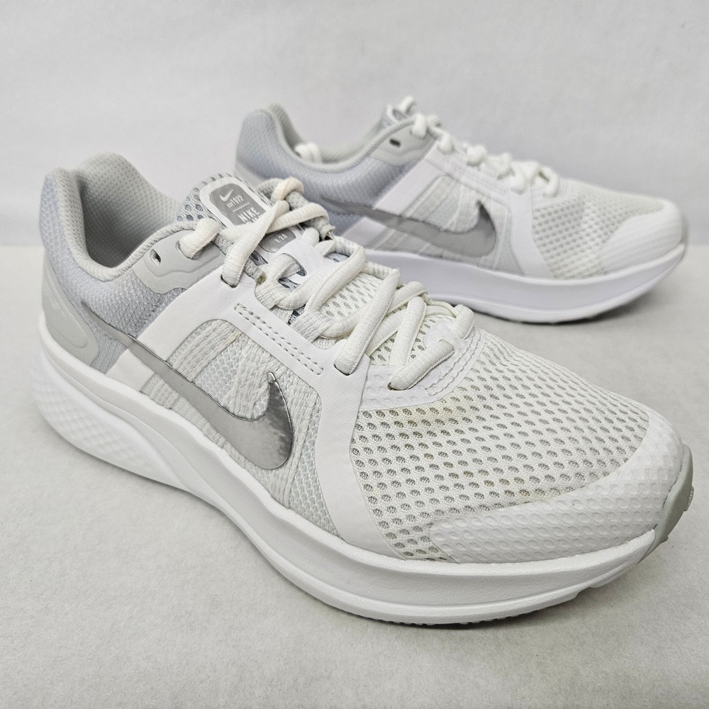Nike Run‎ Swift 2 Running Shoes CU3528-105 White Metallic Silver Women's Size 6